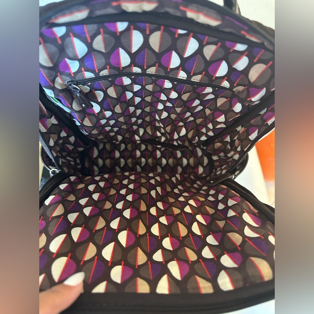 Vera Bradley Backpack Brown Quilted - Picture 5 of 7